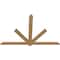 Ekena Millwork Kennewick Timber Gable Bracket, Western Red Cedar, 96"W x 64"H x 1 1/2"D x 5 1/2"F, 16/12 Pitch GBW096X64X0206KEN00SWR - alternate 4